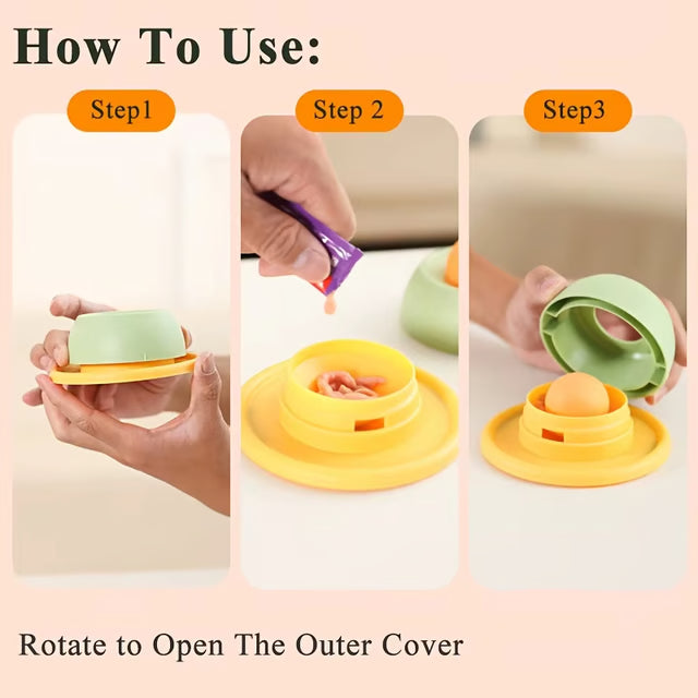 Anti-Slip Cat Slow Feeder Licking Plate – Interactive Food Toy for Cats