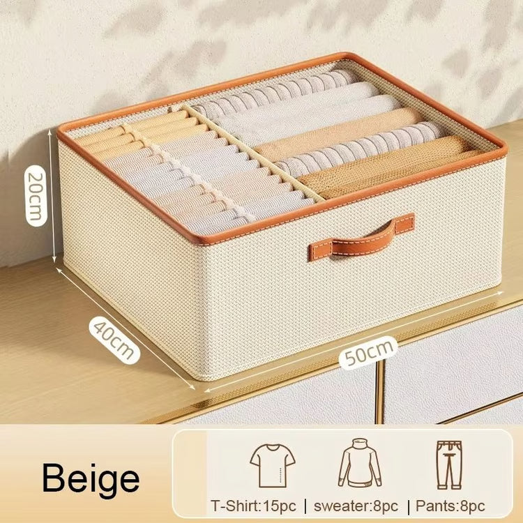 Foldable Clothes Storage Organizer Box for Closet and Drawer Organization