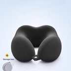 Comfortable U-Shaped Neck Pillow with Storage Bag for Travel, Napping and Office Use