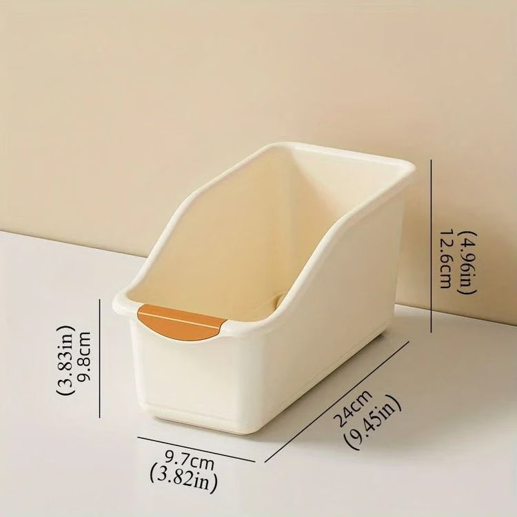 Curved Plastic Storage Bins Set for Multipurpose Home Organization