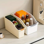 Curved Plastic Storage Bins Set for Multipurpose Home Organization