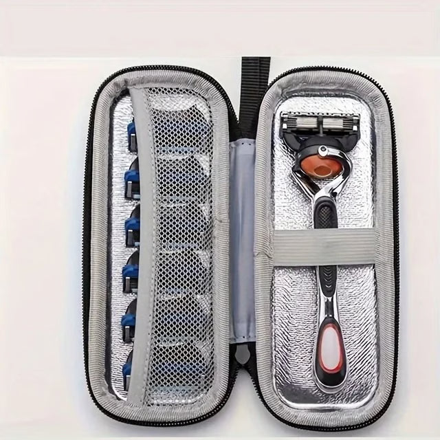 Portable Razor Storage Case for Travel and Bathroom Organization