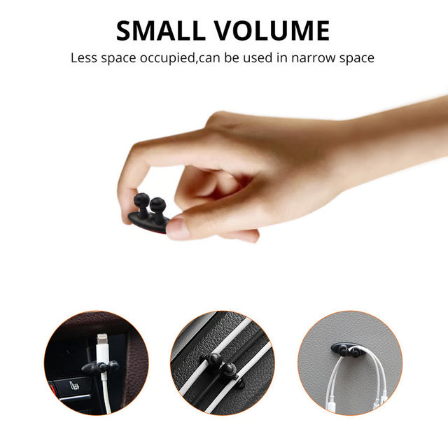 8pcs Car USB Cable Clips – Adhesive Cable Organizer for Car Interior