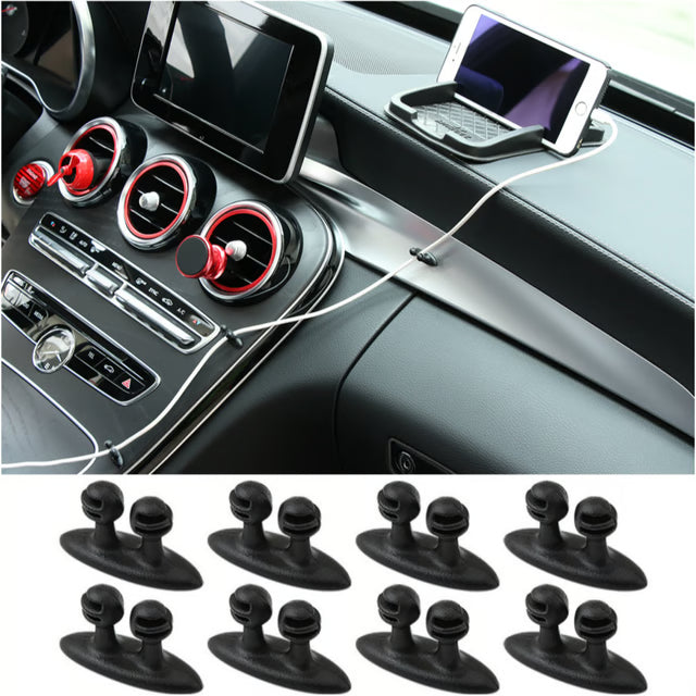 8pcs Car USB Cable Clips – Adhesive Cable Organizer for Car Interior