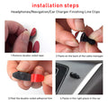 8pcs Car USB Cable Clips – Adhesive Cable Organizer for Car Interior