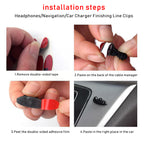 8pcs Car USB Cable Clips – Adhesive Cable Organizer for Car Interior