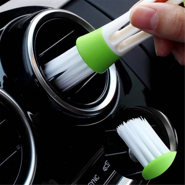 Double-Sided Car Cleaning Brush – Soft Bristle Interior Detailing Tool