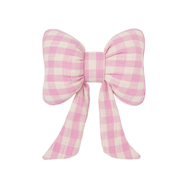 Pink Bowknot Car Headrest Neck Pillow – Soft Cushion for Comfortable Driving