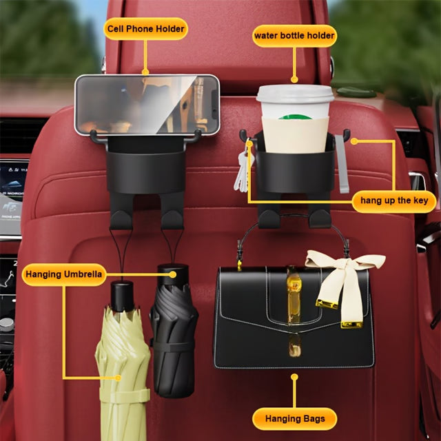 Multifunctional Rear Car Seat Cup Holder – Space-Saving Backseat Organizer