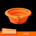 Collapsible Silicone Pet Travel Bowl – Portable Food and Water Dish with Carabiner
